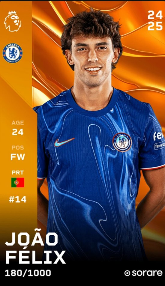 I recently won this Joao Felix in season card on #Sorare 🏆

He doesn't fit my gallery so going to give him away
#Giveaway  🎁

To participate :
- follow me 
- retweet 🔄
- Comment with your <a href="/Sorare/">Sorare</a> username 

He is a great card for midweeks and internationals so good luck