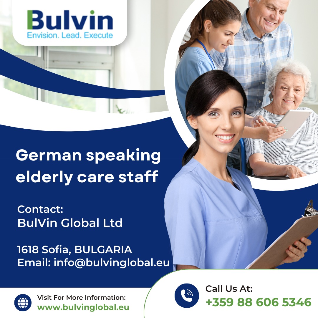 BulVinGlobal's tweet photo. 👵🏼👴🏼 Compassionate German-Speaking Elderly Care Staff Available!

Bulvin Global offers highly trained German-speaking elderly care staff to provide top-quality care and companionship for seniors.💙🏡

Call:☎️ +359 88 606 5346
Contact us:🌐 https://t.co/awL1xt1kDT https://t.co/tG4jVuju4p