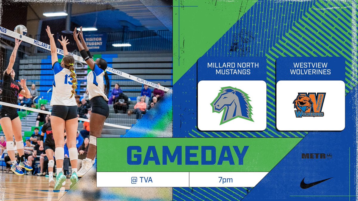 ‼️GAMEDAY‼️

🏆Metro Conference Tournament
⌚️7:00pm
🆚<a href="/OPS_WestviewVB/">Westview Wolverines Volleyball</a> 
📍TVA (The Volleyball Academy)