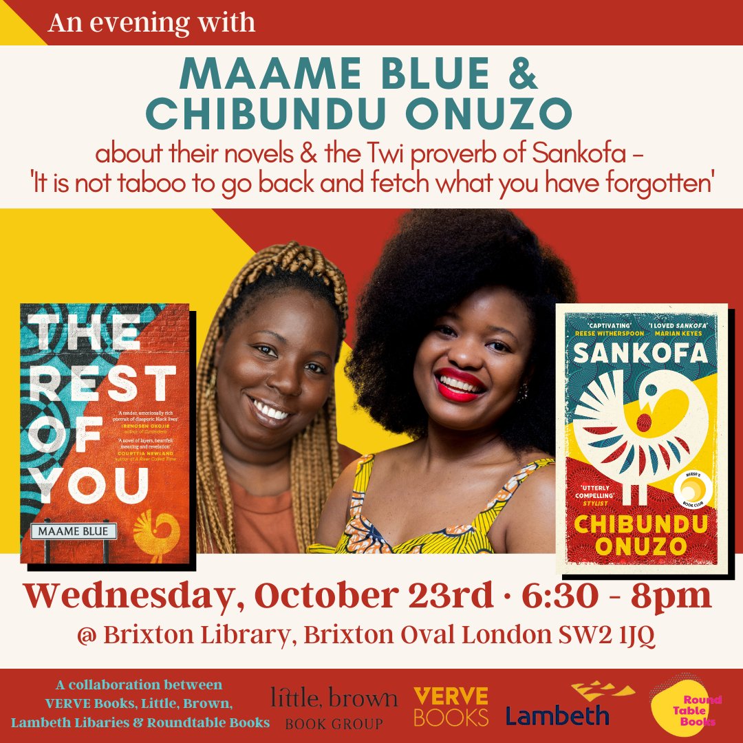 Lambeth Libraries (@lamlibs) on Twitter photo Really looking forward to hosting this conversation between Maame Blue and Chibundu Onuzo tomorrow night <a href="/brixtonlibrary/">Brixton Library</a> for #BlackHistoryMonth
Get your free tickets here
eventbrite.co.uk/e/100169475497… Really looking forward to hosting this conversation between Maame Blue and Chibundu Onuzo tomorrow night <a href="/brixtonlibrary/">Brixton Library</a> for #BlackHistoryMonth
Get your free tickets here
eventbrite.co.uk/e/100169475497…