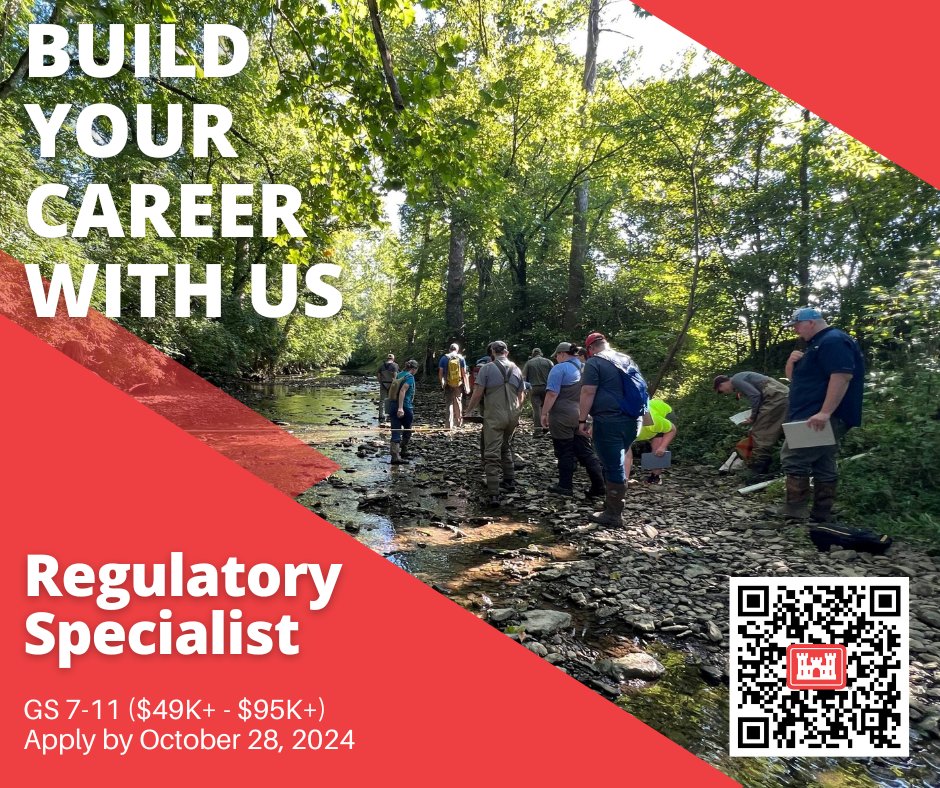 📣 New Job Opening 📣 

📆 Apply by October 28, 2024

🔗 usajobs.gov/job/814912900

📍 This position is located at our Indianapolis Field Office in Fort Ben Harrison, IN

#BuildYourCareerWithUs | #LouisvilleUSACE | #Hiring | #Regulatory