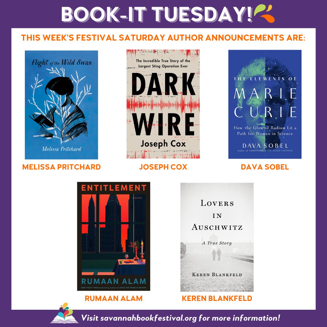 “Book-It Tuesday” ROUND 3!!!📘💫 Our next five INCREDIBLE authors…

Make sure to visit the “Meet the Authors” page on our website for a more in-depth view of the authors and their books.

Keep an eye out for our 2025 Keynote Headliner Announcement!

#SBF #SavannahBookFestival