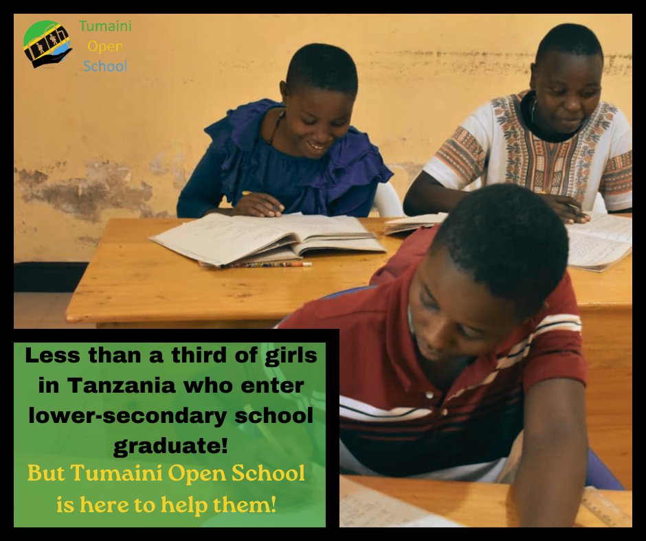 In Tanzania, only one-third of girls who enter secondary education manage to graduate. Teen pregnancy can lead to expulsion. However, Tumaini Open School can offer these girls an opportunity to finish their education. tumainiopenschool.org #girlseducation #tanzania #charity