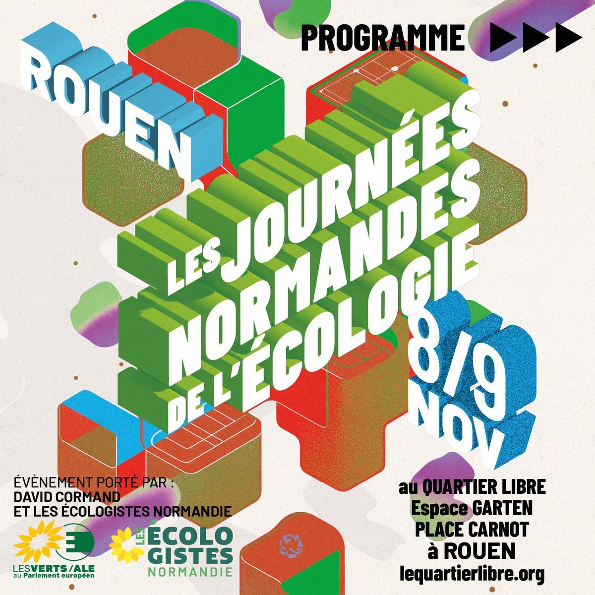 ‼️📣🌻💚
Les 8 et 9 novembre à #Rouen , on se retrouve toutes et tous pour les Journées normandes de l’écologie…
 #JNE 🧶👇