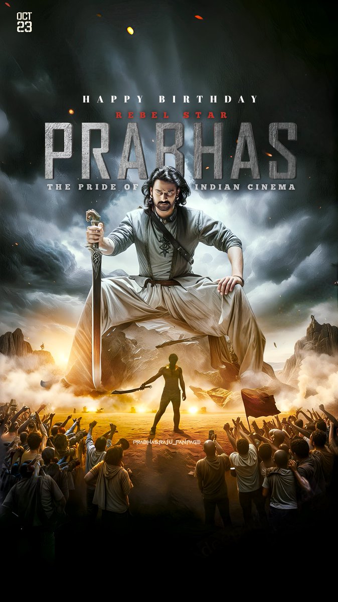 prabhasraju_fp's tweet image. An unrivalled Pan-Indian superstar who shattered all barriers and established himself as the pride of Indian cinema – REBELWOOD! 

Here’s the mighty #PrabhasBirthdayCDP. 

Wishing our REBELSTAR an advance Happy Birthday, and let the grand Bday celebration begin! 💥👑

#prabhas