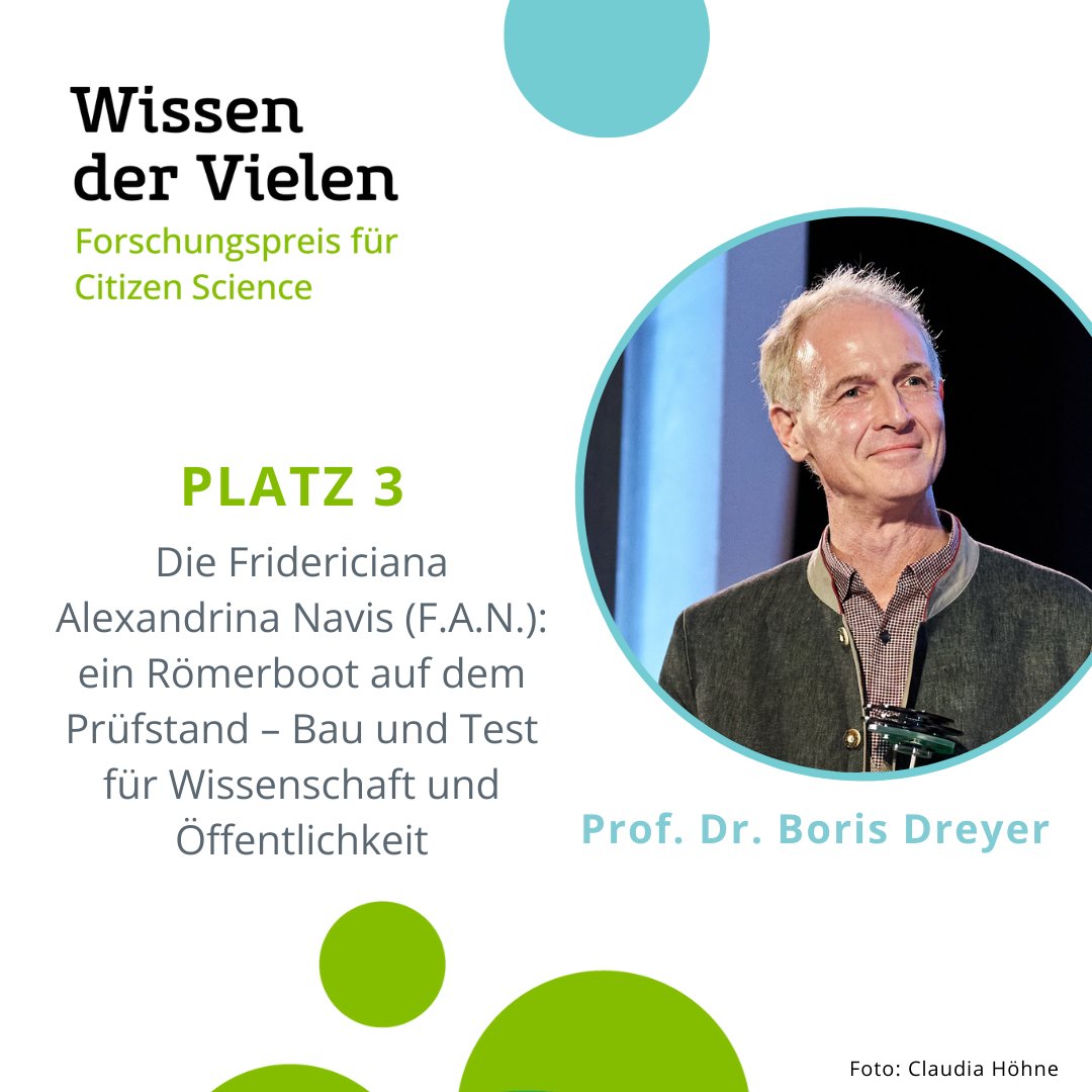 mit:forschen! Gemeinsam Wissen schaffen (@mitforschen) on Twitter photo Forschungswerke im Fokus: #WissenDerVielen24 🏆
Der 3. Preis ging an Althistoriker <a href="/dreyer_boris/">Boris Dreyer</a> @uni_fau, der seine Erfahrungen & Ergebnisse aus dem Bau und der Erforschung antiker Römerboote publizierte. #Geschichte #Römer #Schifffahrt #Partizipation #Exzellenz #CitizenScience Forschungswerke im Fokus: #WissenDerVielen24 🏆
Der 3. Preis ging an Althistoriker <a href="/dreyer_boris/">Boris Dreyer</a> @uni_fau, der seine Erfahrungen & Ergebnisse aus dem Bau und der Erforschung antiker Römerboote publizierte. #Geschichte #Römer #Schifffahrt #Partizipation #Exzellenz #CitizenScience