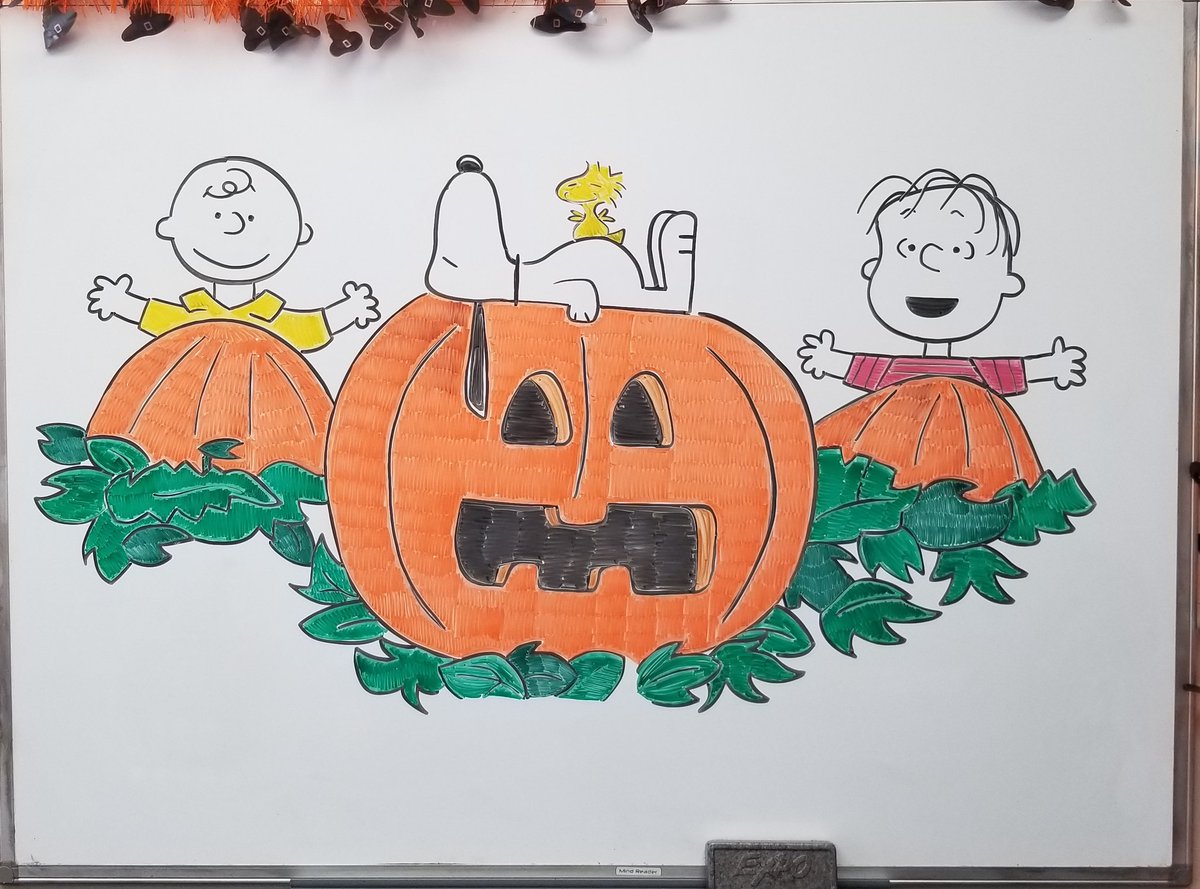 Charlie and the Great Pumpkin have arrived!!

I may go ahead and do more halloween related, spooky drawings since we only have 9 days until Halloween!

#whiteboardart