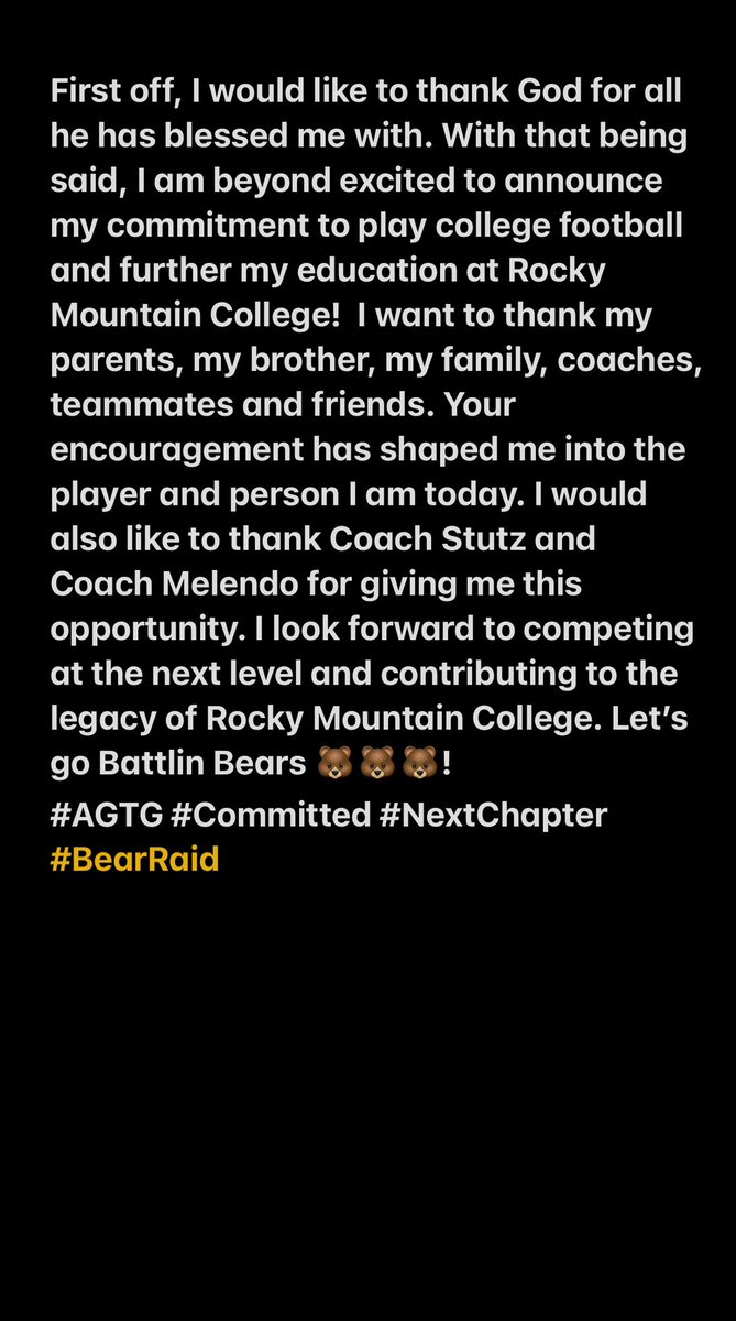 I’m 110% COMMITTED!!!🐻🐻🐻
<a href="/Coach_Melendo/">Jordan Melendo</a> <a href="/Coach_Stutz/">Chris Stutzriem</a> <a href="/Rocky_Football/">Rocky Football</a> <a href="/PrepRedzoneMN/">Prep Redzone Minnesota</a> <a href="/OJW_Scouting/">PrepRedzone Oliver</a> <a href="/akesNpains1/">Greg Aker</a> <a href="/Zags92/">Mike Zagelmeyer</a> <a href="/HermantwnHawks/">Hermantown Athletics & Activities</a> <a href="/HermantownFB/">Hermantown Football</a>