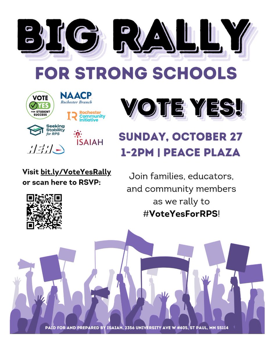 Please join me at the BIG rally for schools!