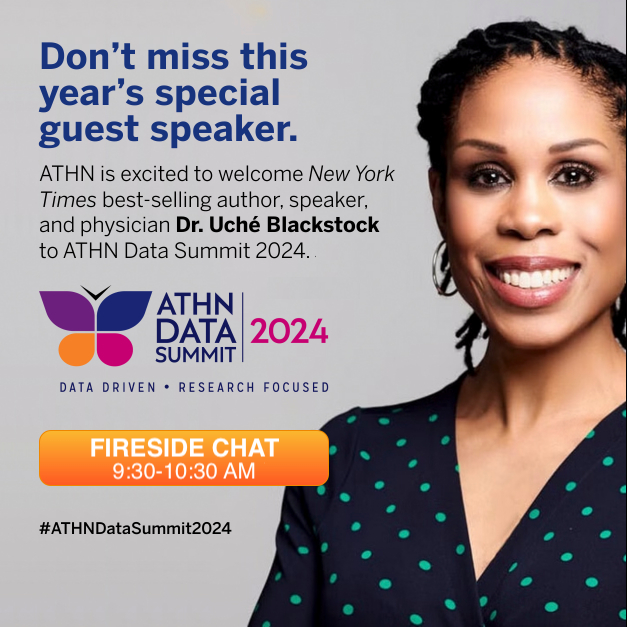 ATHNnews's tweet photo. Today's #HealthEquity sessions include a fireside chat at 9:30 a.m. featuring special guest speaker Dr. Uché Blackstock (@uche_blackstock). Join us to hear the #NYTimes best-selling author discuss #SystematicBarriers & inequities affecting doctors & patients.
#ATHNDataSummit2024 https://t.co/OGZcAoAejn