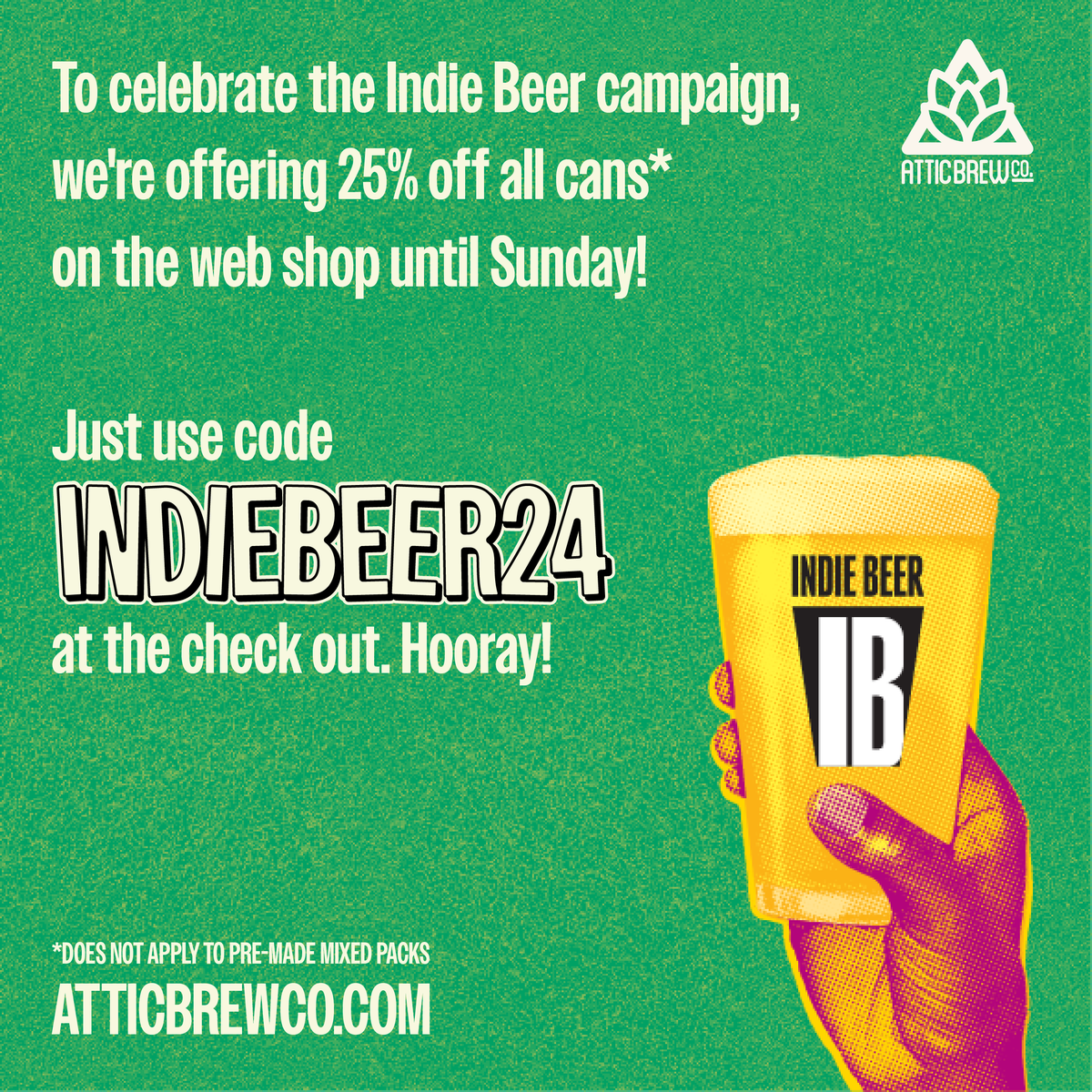atticbrewco's tweet photo. 📣 WE'RE SHOUTING ABOUT INDIE BEER 📣

We're joining @societyofindependentbrewers and @indiebeeruk in highlighting the brilliant INDIE BEER scene here in the UK.  Just look out for the IB logo at the bar or on our cans. https://t.co/dRfuF0iUgB