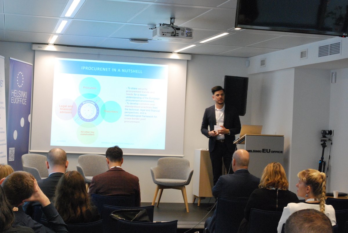 EuHybnet's tweet photo. @CEDMOhub @RISEsweden @Starlight_H2020 To close out our event is Mr. Jorge Garzon from @Interieur_Gouv discussing @iProcureNet_EU and making procurement a catalyst for security innovation. By comparing national investment strategies and security markets, the project was able to establish buyer groups and a toolbox! https://t.co/aZsUNFktXf