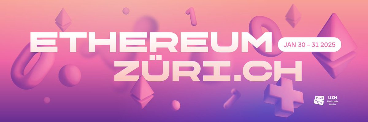 UZH Blockchain Center (@uzh_blockchain) on Twitter photo đź“… Save the date for <a href="/EthereumZurich/">EthereumZuri.ch</a> , the #blockchain conference happening in Zurich on January 30-31, 2025!
Hosted by the UZH Blockchain Center and Duct Tape Production, this event will bring together #developers, #researchers, #students, #entrepreneurs, and đź“… Save the date for <a href="/EthereumZurich/">EthereumZuri.ch</a> , the #blockchain conference happening in Zurich on January 30-31, 2025!
Hosted by the UZH Blockchain Center and Duct Tape Production, this event will bring together #developers, #researchers, #students, #entrepreneurs, and