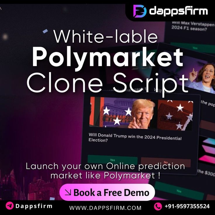 HRuffes47024's tweet image. 🚀 Elevate your decentralized prediction platform with Polymarket Clone Script! Get DappsFirm&apos;s Polymarket clone at minimal cost &amp;amp; quick launch.

🌐dappsfirm.com/polymarket-clo…

#PolymarketCloneScript #DecentralizedPredictionPlatform
#BlockchainBetting #Web3Prediction