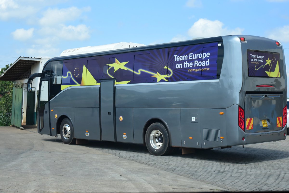 EUinUG's tweet photo. Our🇪🇺 Ambassadors began the #EUHoMsinJinja trip in style, taking @RailwaysUganda passenger train from Kampala to Mukono, before getting aboard @KiiraMotors Ugandan Electric Bus which will be used for the entire duration of their visit to Jinja and return to Kampala. #EUandUganda https://t.co/RSBmoTWsqp