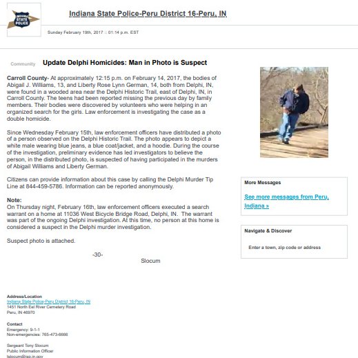 MattBlacInc's tweet image. #RichardAllen #DelphiArchives #DelphiMurders

WEEK 1️⃣ 2017 |