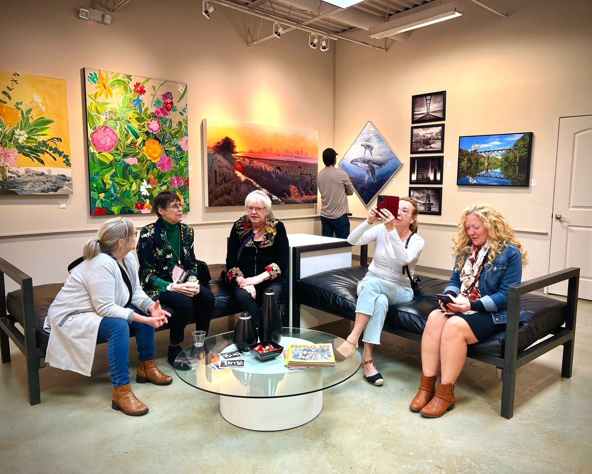 FramesUnlimited's tweet photo. Last week we celebrated the commencement of #PostPrize 2024! We shared great conversations, snacks, and viewing of the artwork shown during this year’s @ArtPrize. The show is available for viewing until 11/17 at GR South, during normal store hours. See more images on Facebook. https://t.co/mRIas9iXEX