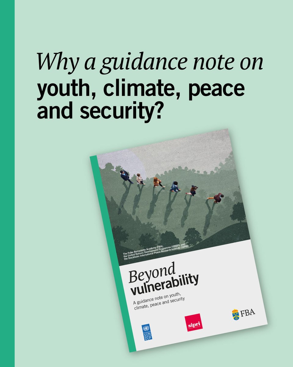 FBAFolke's tweet image. Out now: Beyond Vulnerability: A Guidance Note on Youth, Climate, Peace, and Security. Building on real-world examples from diverse contexts, it highlights how young people are at the forefront of addressing climate-related security risks. Download it now: bit.ly/48fLRqi