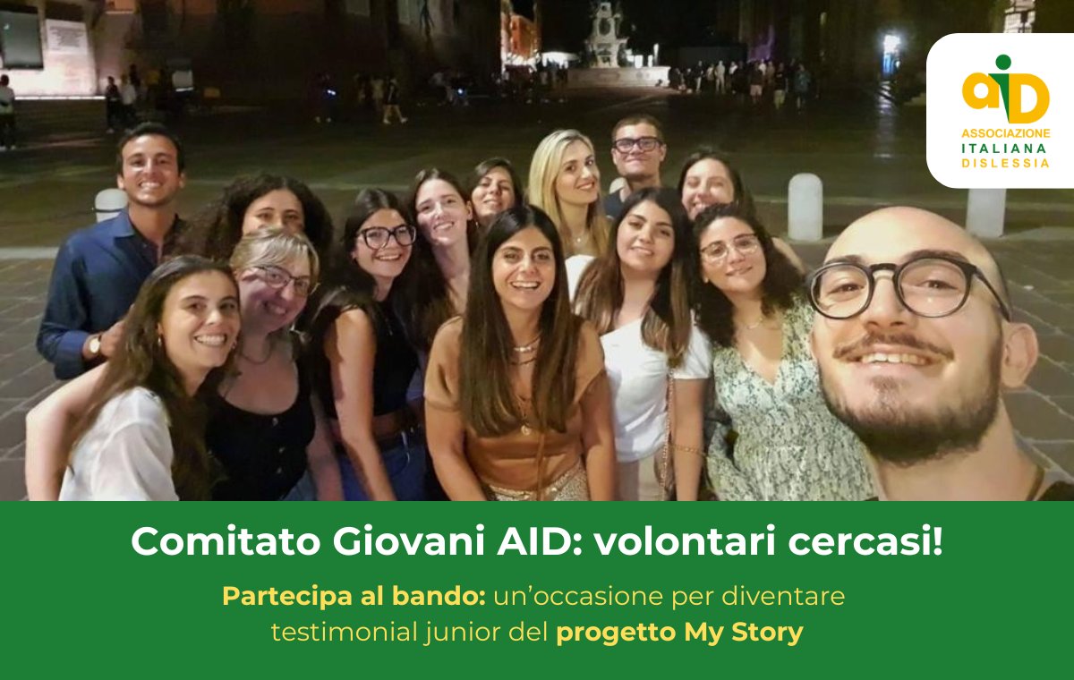 Sei un giovane con #DSA fra i 18 e i 25 anni e vuoi raccontare la tua #storia personale, contribuendo a promuovere consapevolezza sulla #dislessia? Stiamo cercando te! Fino al 21 novembre  puoi candidarti per entrare a far parte del Comitato Giovani AID!👇
bit.ly/comgiovani24