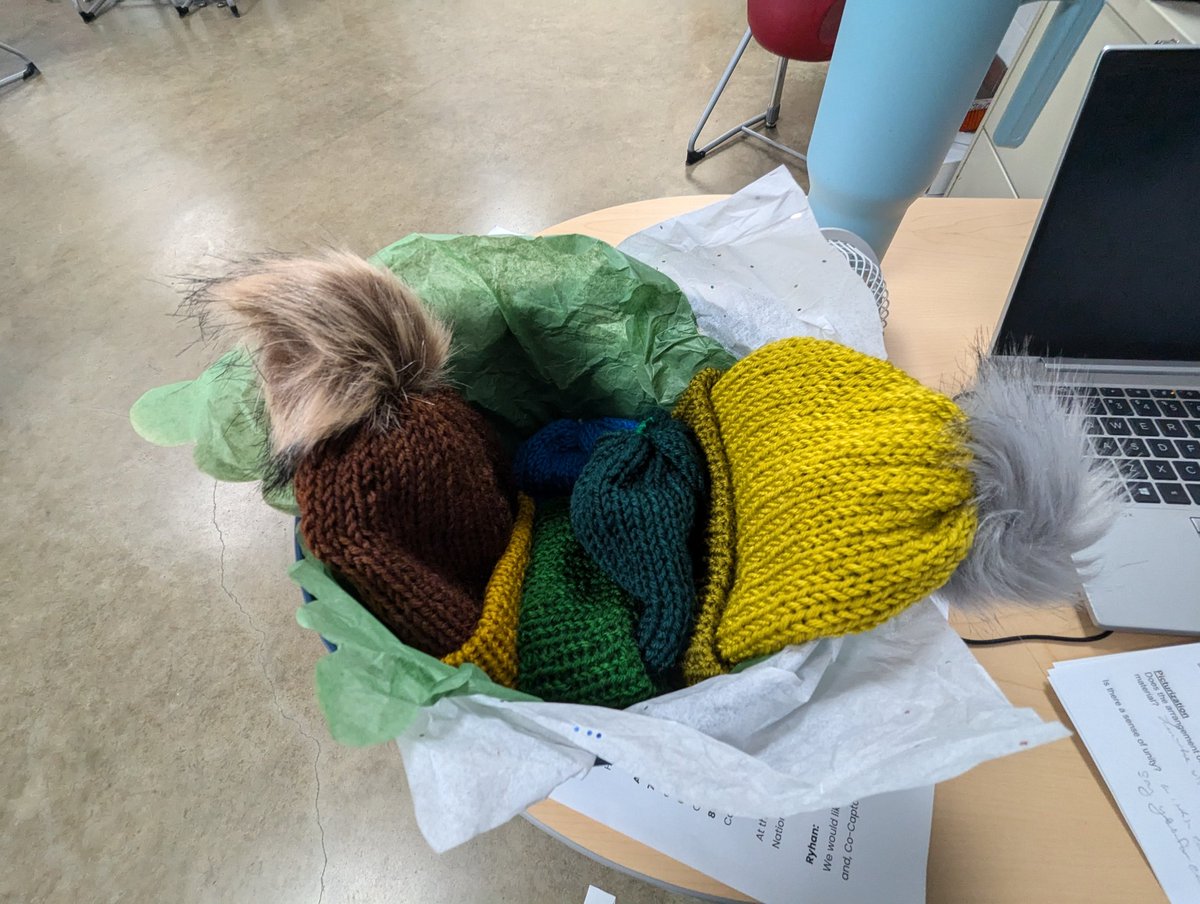 Why relationships matter...after announcing my pregnancy to my students, one of my 8th graders who I've had for 2+ years decided to make the baby different hats since he'll be born in February. <a href="/AVID4College/">AVID</a> is a family here at <a href="/Landstownms/">Landstown Middle</a> ❤️❤️