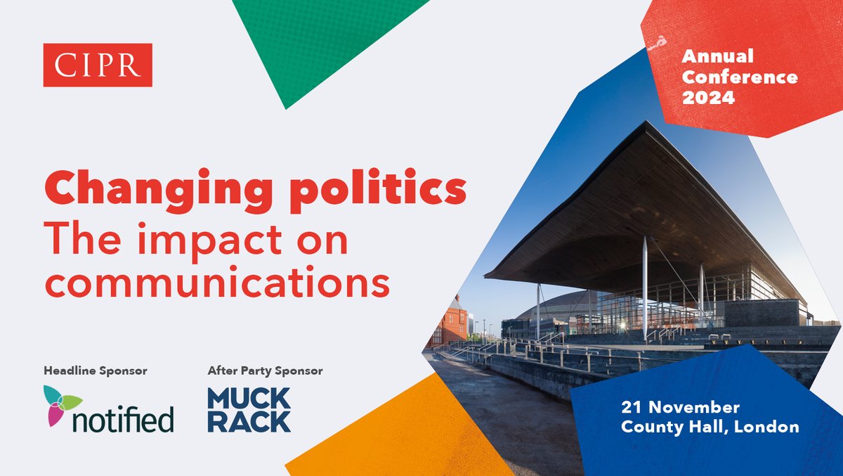 CIPR Scotland (@cipr_scotland) on Twitter photo There's still time to book your place for the 2024 <a href="/CIPR_Global/">Chartered Institute of Public Relations</a> Annual Conference.
This year's conference will focus on the impact of global elections on PR, communications and public affairs.
Tickets, along with all the info you need, are available now: lnkd.in/epgMFYjS There's still time to book your place for the 2024 <a href="/CIPR_Global/">Chartered Institute of Public Relations</a> Annual Conference.
This year's conference will focus on the impact of global elections on PR, communications and public affairs.
Tickets, along with all the info you need, are available now: lnkd.in/epgMFYjS