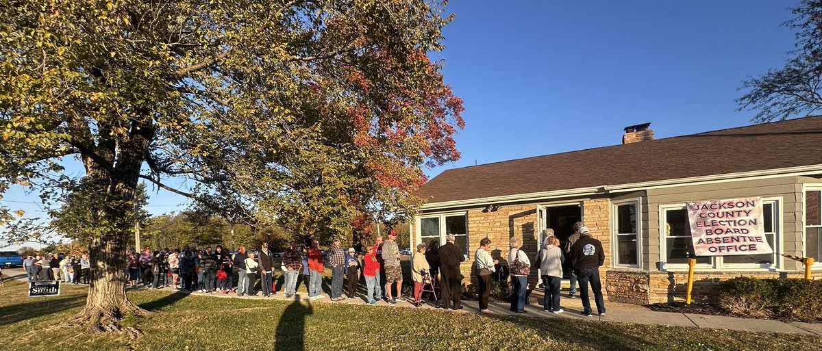 First day of early voting at the new Fleming Meeting Hall location
