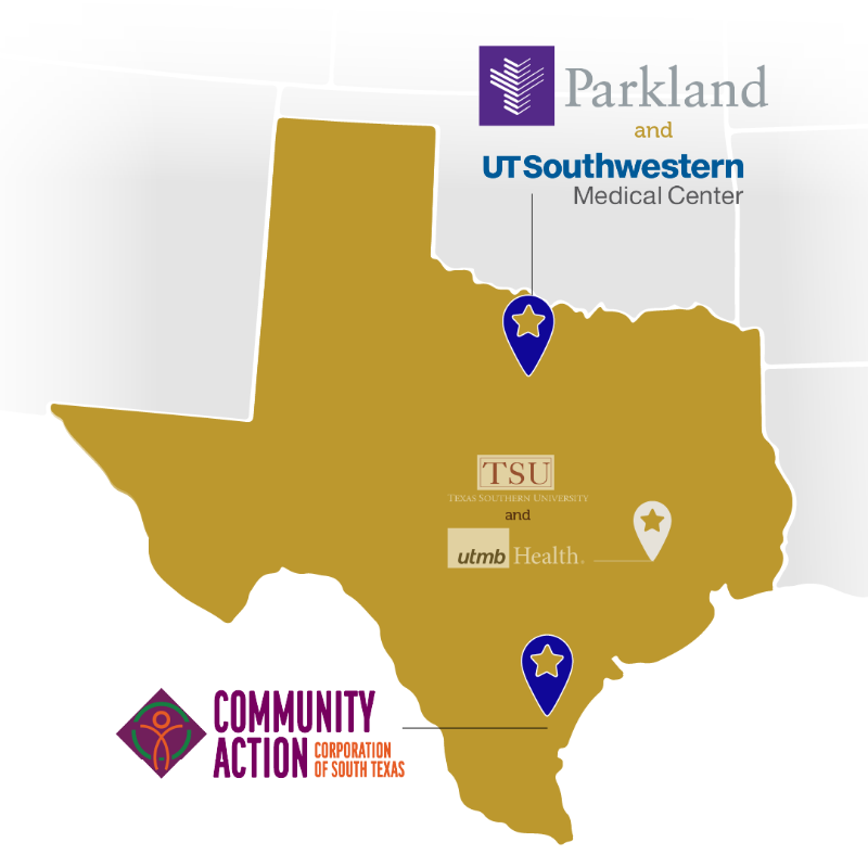 PhRMA's tweet photo. @EQBMED_ is working to bring clinical trials closer to the community with the selection of new sites at @UTSWMedCenter, in collaboration with @Parkland in Dallas, and Community Action Corporation of South Texas in Alice, TX.