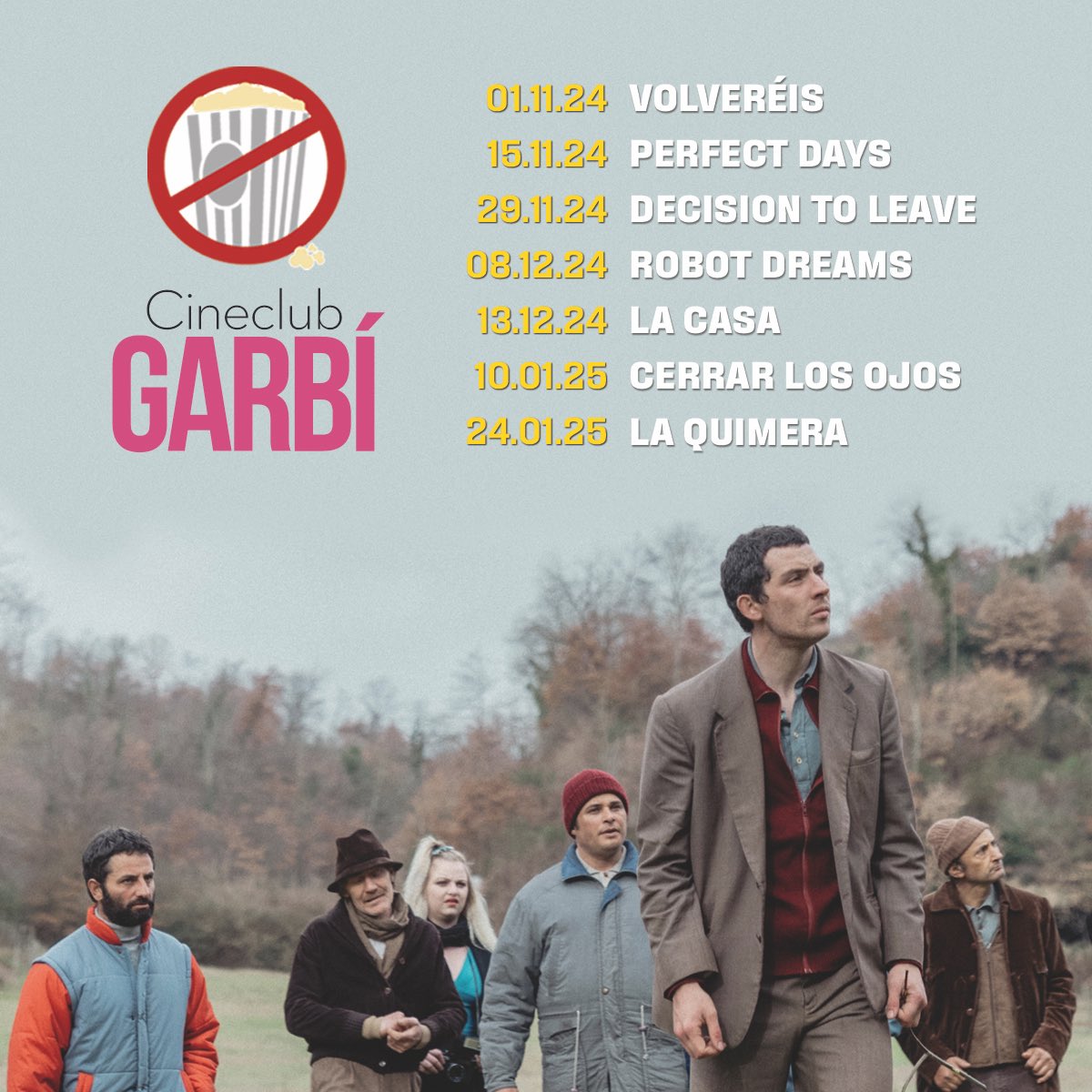 cineclubgarbi's tweet photo. Hem tornat! Després de quatre anys d’absència forçada, el proper 1 de novembre torna la màgia del cinema a Malgrat de Mar de la mà del Cineclub Garbí. Una nova temporada de cinema d’autor de qualitat al costat de casa. Ens veiem el dia 1! https://t.co/fHBY7NzwPy