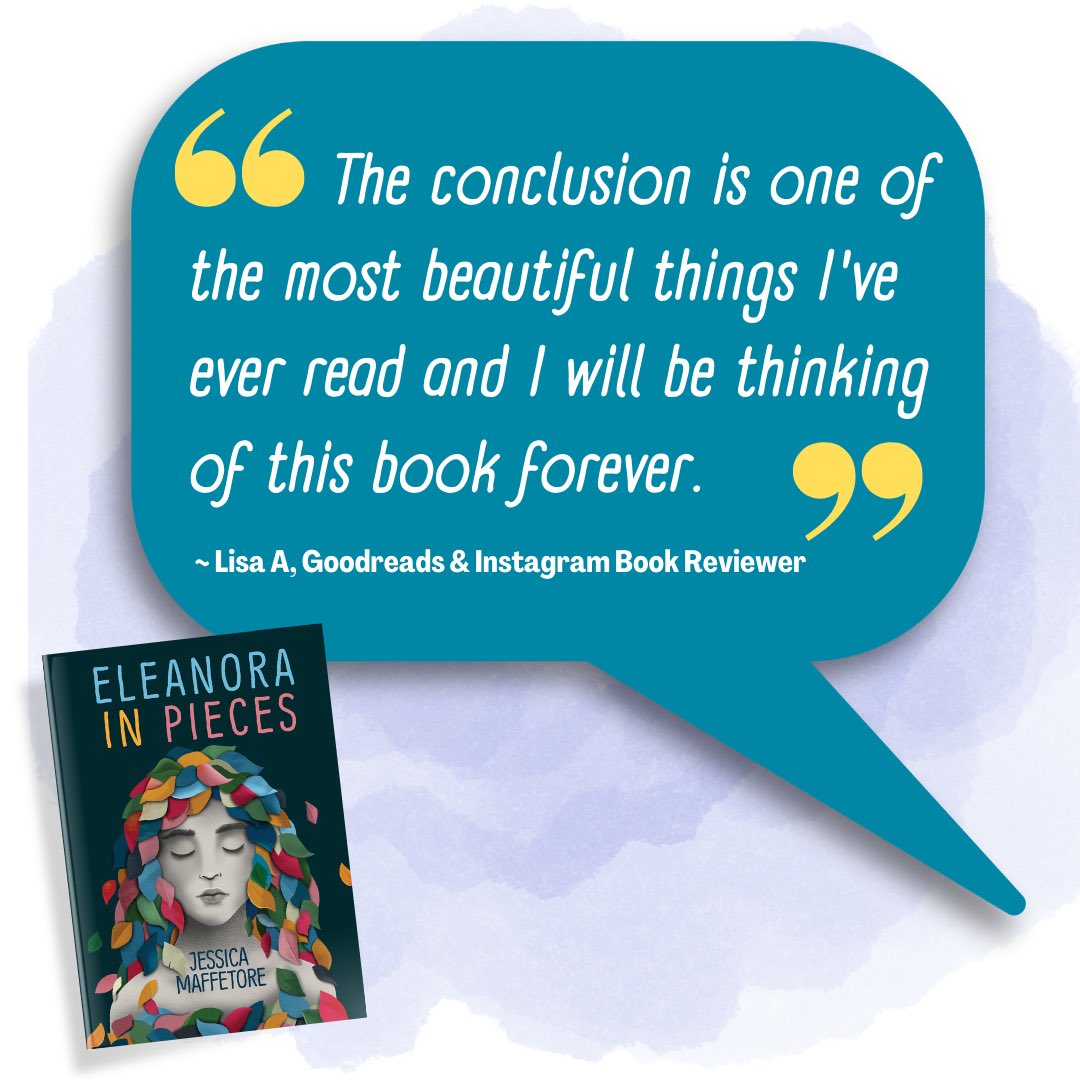 I may be thinking about this review forever💕☺️
It’s such a joy and honor when someone reads my book and it really moves them. 
Reviews are so meaningful and helpful for authors. If you enjoyed ELEANORA IN PIECES, please consider leaving a review on Goodreads, Amazon💗 Thank you!