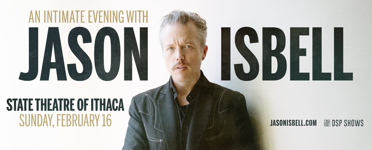 DSP Shows (@dspshows) on Twitter photo Just announced! An Intimate Evening with Jason Isbell at <a href="/stateofithaca/">State Theatre Ithaca</a> on February 16th - join our NY email list by 12pm Wednesday for presale info: bit.ly/DSPnewsletter
Tickets go on sale to the public Friday at 10am: tixr.com/e/119748 Just announced! An Intimate Evening with Jason Isbell at <a href="/stateofithaca/">State Theatre Ithaca</a> on February 16th - join our NY email list by 12pm Wednesday for presale info: bit.ly/DSPnewsletter
Tickets go on sale to the public Friday at 10am: tixr.com/e/119748