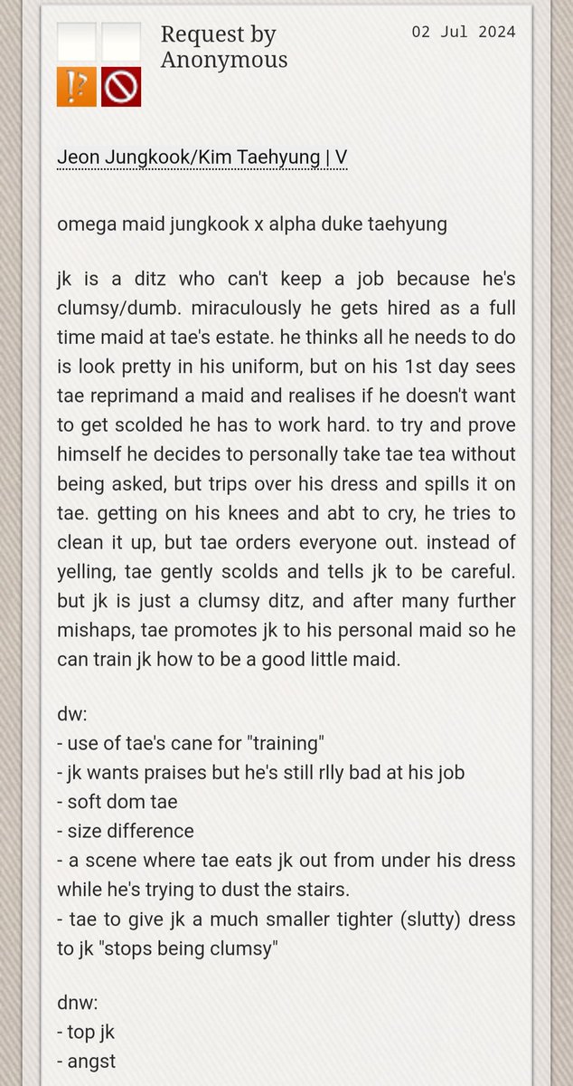 dilftaefest's tweet photo. Can the prompter of this prompt reach out to us? The writer has some queries💓

Retweets are appreciated💖 https://t.co/WD3Hl5a9eE