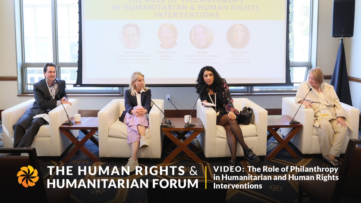 Experts gathered at “The Role of Philanthropy in Humanitarian and Human Rights Interventions” breakout session to ponder the current state of humanitarianism and discuss the optimal use of philanthropic funding to address the most pressing issues. The event took place on May 9,