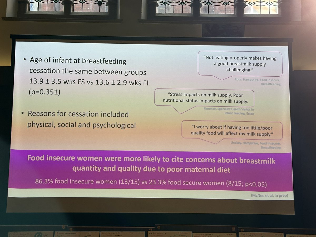 Dr Erin Williams from <a href="/feedukorg/">Feed</a> reports on their latest research showing how food insecurity impacts breastfeeding 👶🏻 #NFNC2024