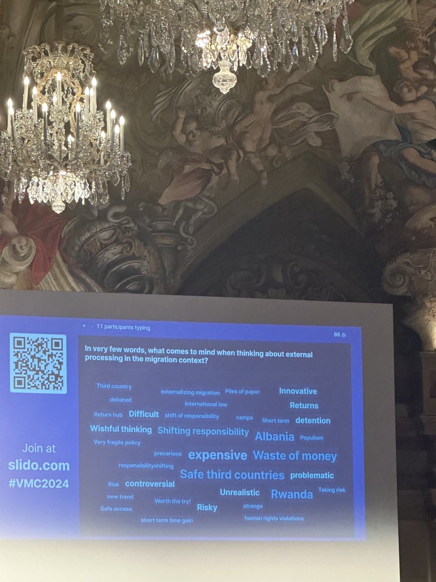 At the Vienna Migration conference discussing external processing. Interesting thoughts from a room full of experts - ‘expensive’ &amp; ‘waste of money’ standing out