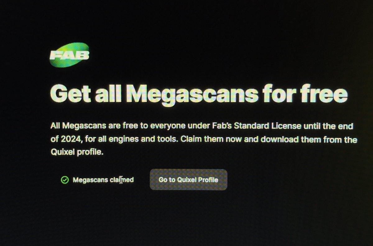 EnDr_X's tweet photo. The one clic to claim all megascan assets is nice. Thanks for that @EpicGames @fab
#Megascan #Quixel #Fab https://t.co/tHC9NeRe0m
