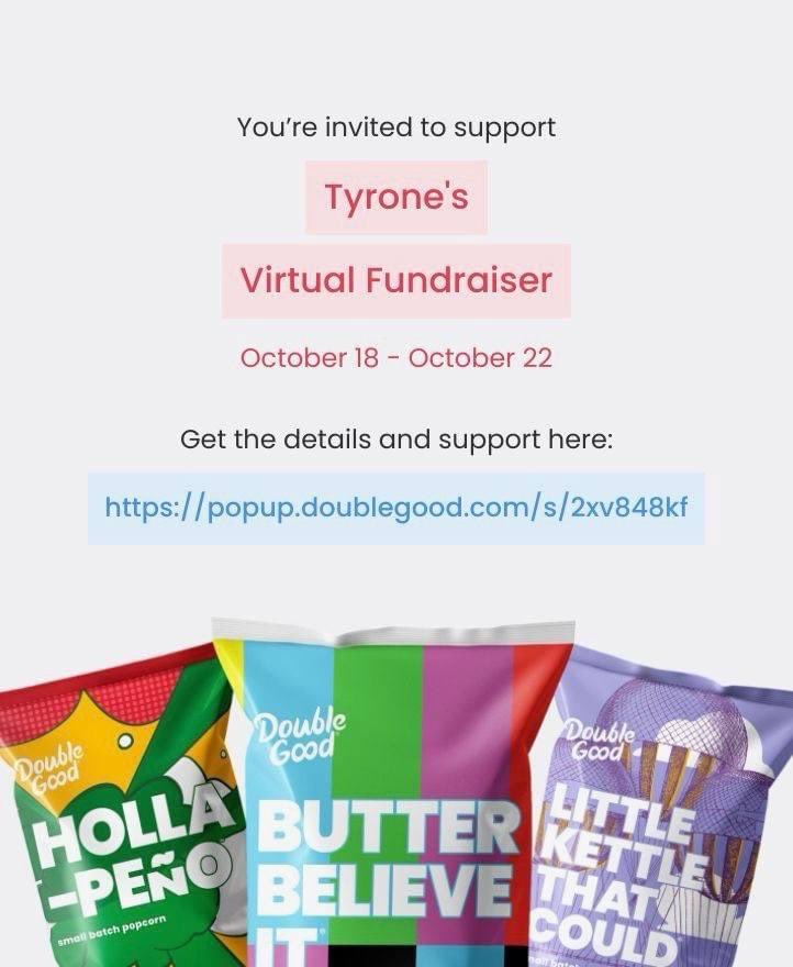 🚨Our grandson is participating in a virtual fundraiser at school selling Double Good Popcorn for his middle school graduation trip. Who doesn't love 🍿?!? #fundraiser 

s.dgpopup.com/2xv848kf