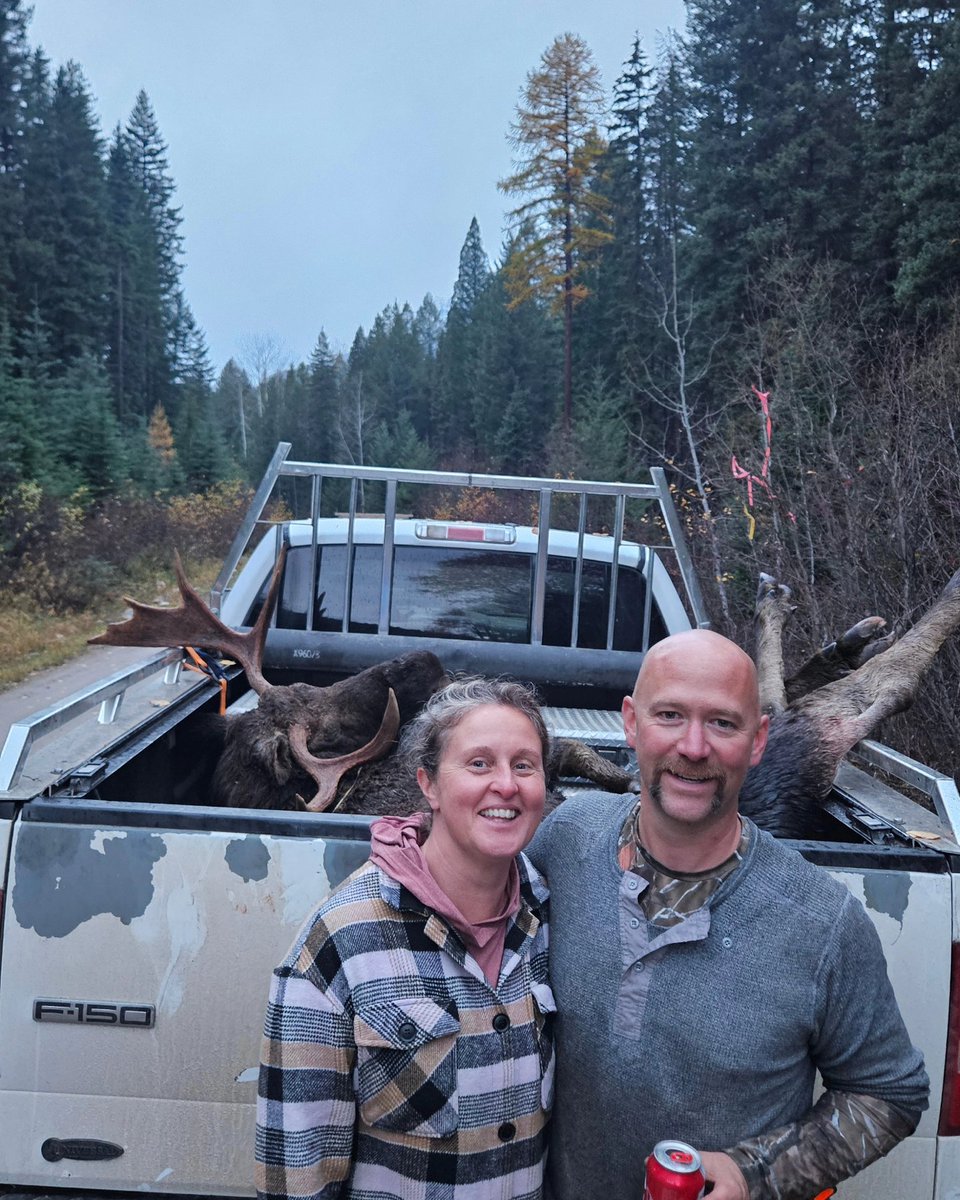 KootenayA's tweet image. Congratulations to my good buddy Erik on a great Bull moose. We came up empty handed for elk on the last morning, but I always love getting that phone call......soooooooooo whatcha doing right now lmao!!! 
#moosehunting #getoutside