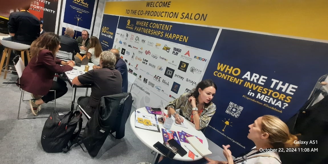 Meetings, deals, and business💸
At mipcom’s first ever coproduction salon from Arabia!

Heba Korayem Adspective🔜@MIPCOM 
hashtag#coproduction hashtag#content hashtag#contentmarket hashtag#contentdistribution hashtag#cannes hashtag#mena hashtag#global