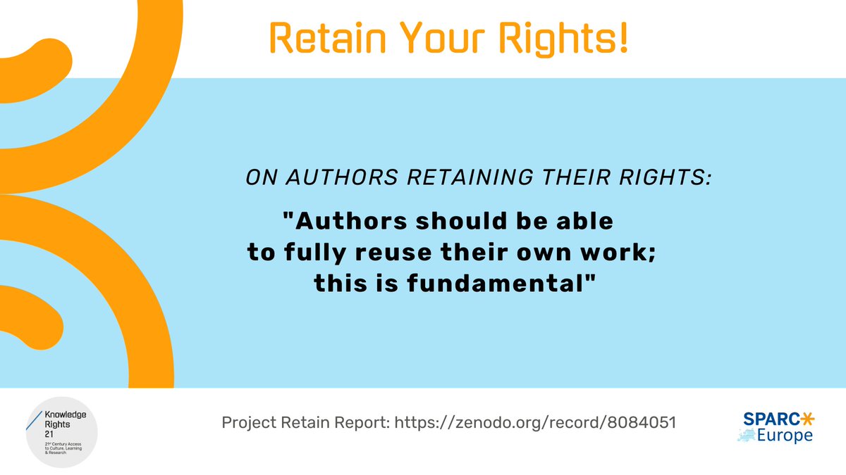 SPARC Europe (@sparc_eu) on Twitter photo 🚀Take back control of your research! with #RightsRetention policies. Authors can keep the rights they need to make their work openly accessible and reusable. Join the movement: knowledgerights21.org/retainyourrigh… #RetainYourRights #openaccess <a href="/KR21org/">KnowledgeRights21</a> 🚀Take back control of your research! with #RightsRetention policies. Authors can keep the rights they need to make their work openly accessible and reusable. Join the movement: knowledgerights21.org/retainyourrigh… #RetainYourRights #openaccess <a href="/KR21org/">KnowledgeRights21</a>