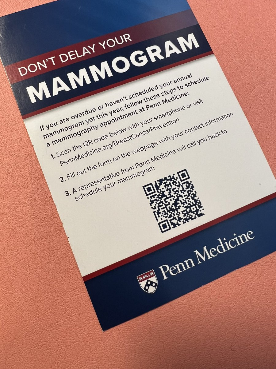 DaCarla M. Albright, MD (@dalbrightmd) on Twitter photo Early detection saves lives. Period. That’s the statement! Get screened!!
Always wonderful to run into the great Chief of Breast Surgery <a href="/DrLolaFayanju/">Lola Fayanju (she/her, drlolafayanju@bsky.social)</a>!
Mammothon 2024 happening at Penn Medicine now! Use the QR code to get scheduled.
#BreastCancerAwarenessMonth Early detection saves lives. Period. That’s the statement! Get screened!!
Always wonderful to run into the great Chief of Breast Surgery <a href="/DrLolaFayanju/">Lola Fayanju (she/her, drlolafayanju@bsky.social)</a>!
Mammothon 2024 happening at Penn Medicine now! Use the QR code to get scheduled.
#BreastCancerAwarenessMonth