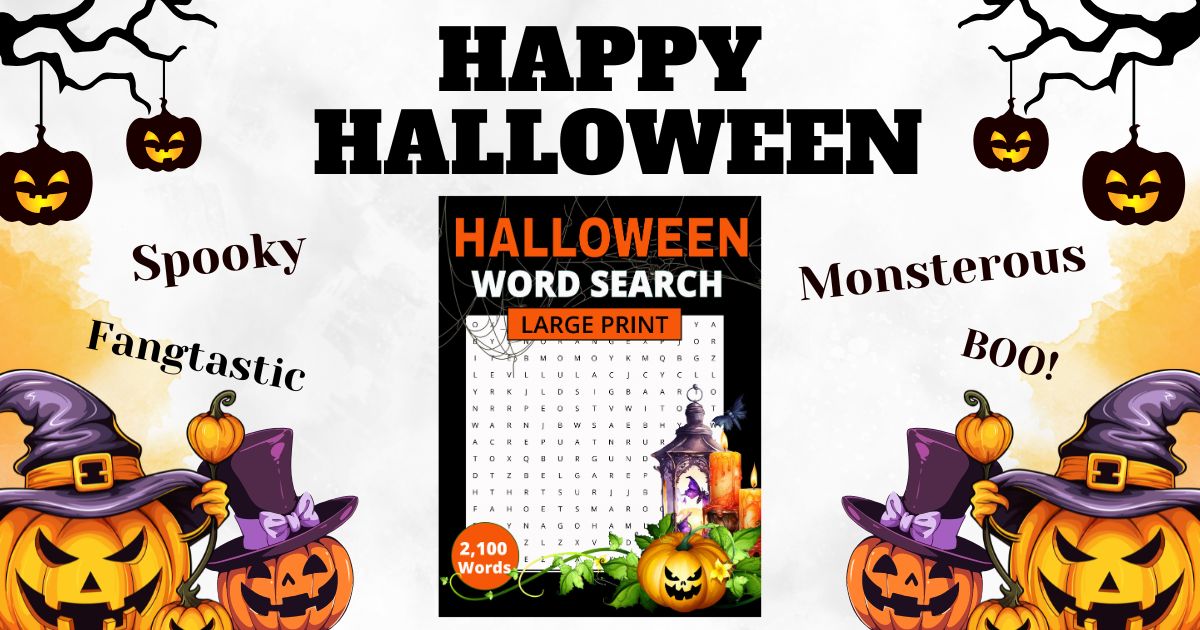 Treat yourself to this 𝒉𝒂𝒖𝒏𝒕𝒊𝒏𝒈 puzzle book in 𝖒𝖔𝖓𝖘𝖙𝖗𝖔𝖚𝖘 print  (you won't need glasses)

Come and delve into this deliciously 𝒘𝒊𝒄𝒌𝒆𝒅 word search book by Hearthside Press.

mybook.to/AJ8x
#wordsearch #RT #Halloweenpuzzle