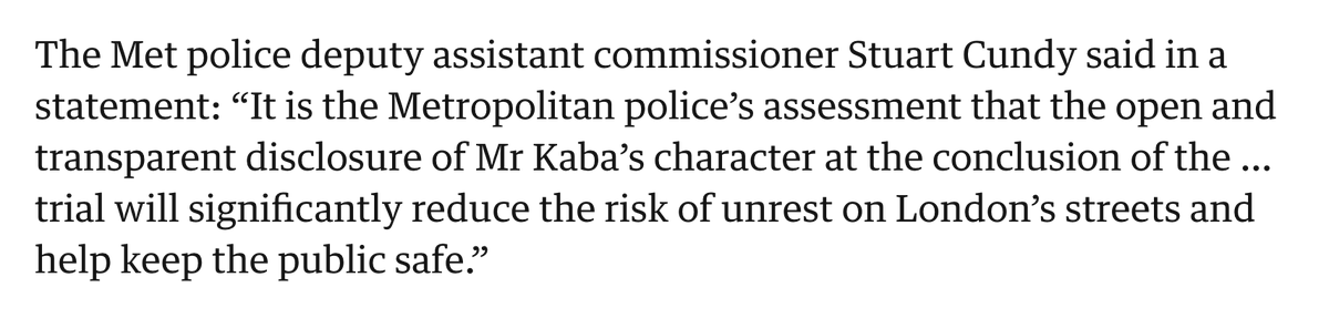 The police are openly saying they released this information about Chris Kaba to justify his execution at their hand.

But it's irrelevant, because police didn't know who was driving - and they still executed him. Even if they had known, it's doesn't justify killing an unarmed man