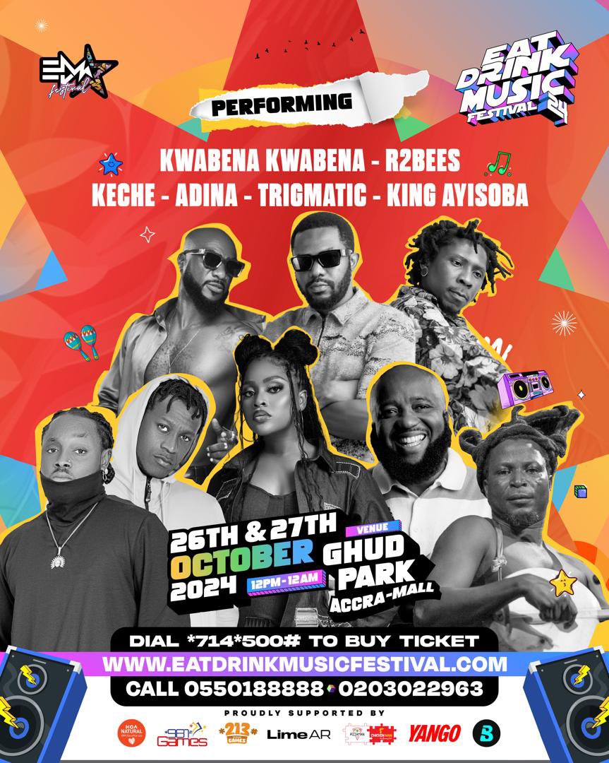 sarkodie's tweet photo. Line up looking ๐ฅ๐ฅ๐ฅ๐ฅ #EDM24 https://t.co/EpbJ1XMGgl