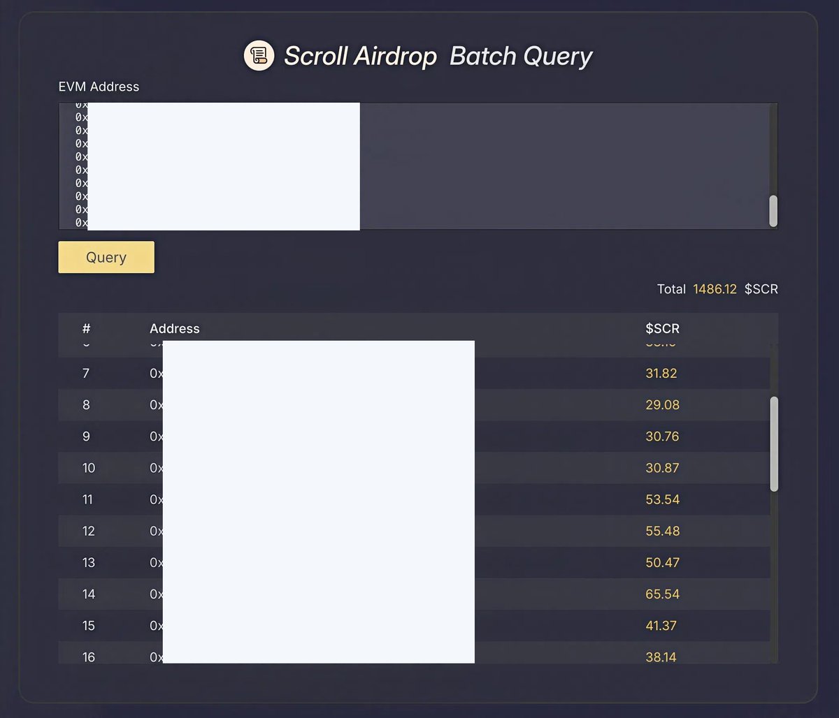 🚀 <a href="/Scroll_ZKP/">Scroll</a>  airdrop is live! To help you check eligibility faster, LinkX built a batch query tool 🔍.

Don’t miss out—check now! 🎉
👉 linkx.finance/airdrop

Making cross-chain operations easy! 🌉🔗
#ScrollAirdrop #LinkX #Airdrop #Crypto #Web3