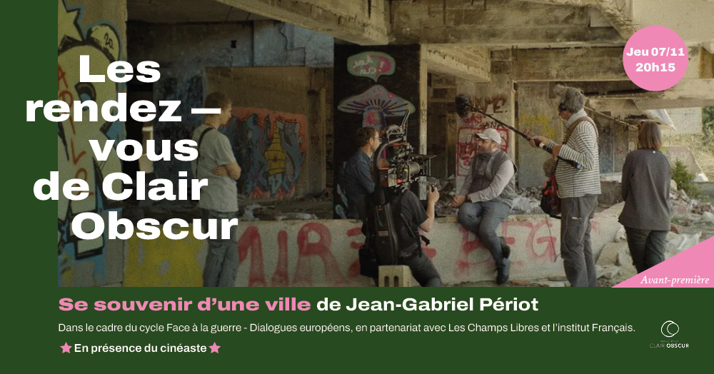 "Arpenter la ville" avec les rendez-vous de Clair Obscur au <a href="/Cinema_ARVOR/">Cinéma ARVOR 🎬</a>
3e rdv le 07/10 — Sarajevo
 "Se souvenir d'une ville" de Jean-Gabriel Périot + sa présence
#AVP Avant-première
👁️ Toute la saison : urlz.fr/s4S6