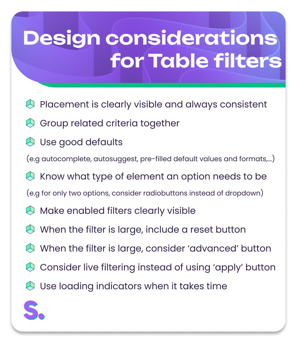 Filters in #ux are a world of usability on their own and follow many rules. A quick guide.