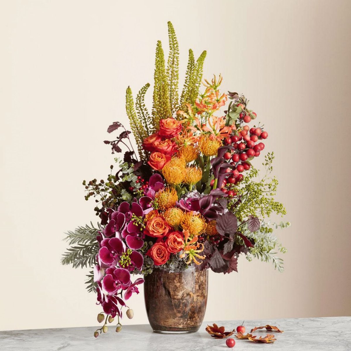 Indulge in the rich, vibrant tones of autumn with our exquisite tall arrangements. These breathtaking displays feature the finest seasonal flowers, carefully selected for their rare beauty and unique textures. 

#NeillStrainFloralCouture #FloralArrangements #BeInspired #Florals
