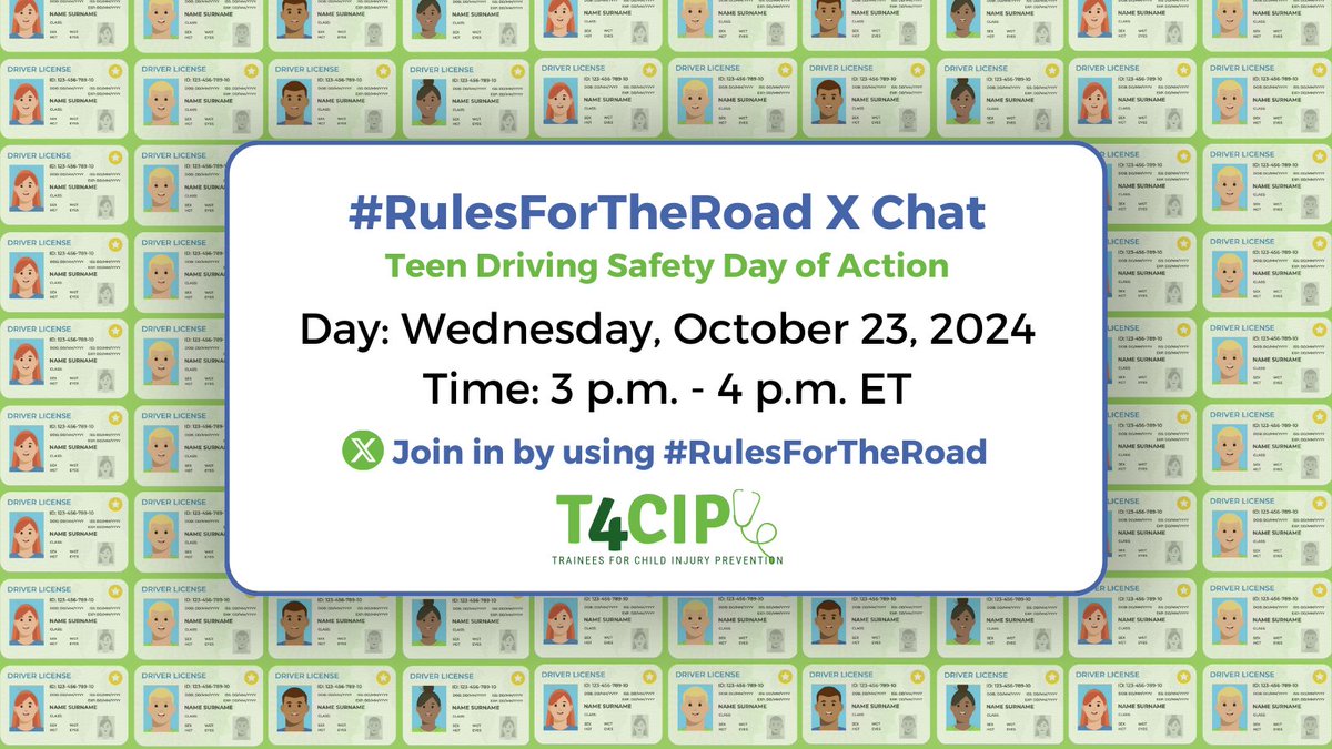 FuturePedsRes (@futurepedsres) on Twitter photo Join in the fun tomorrow with <a href="/T4CIP_/">T4CIP (Trainees for Child Injury Prevention)</a> by using #RulesForTheRoad 🚗🚙 Join in the fun tomorrow with <a href="/T4CIP_/">T4CIP (Trainees for Child Injury Prevention)</a> by using #RulesForTheRoad 🚗🚙