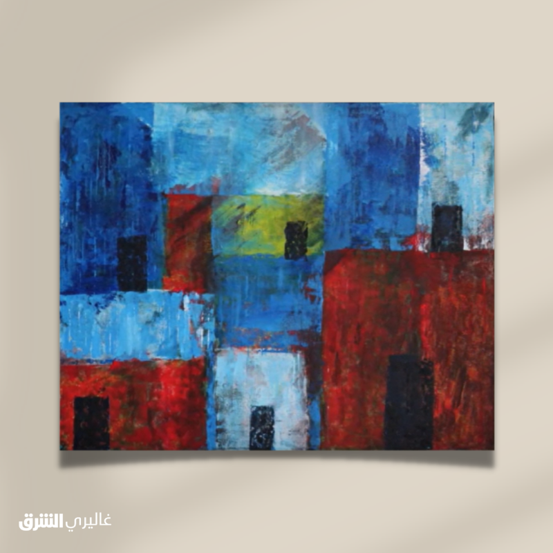 galleryasharq's tweet photo. قرية الحي...زيت على قماش من عمل الفنان #اللبناني بيار ضواحي #غاليري_الشرق