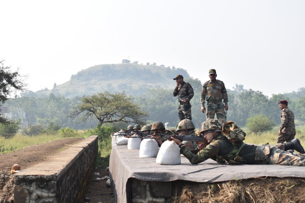 PRODefNgp's tweet photo. .@IaSouthern team, consisting of firers of CAD Pulgaon, wins Annual Ladysmith Shell Firing competition 2024, with 5/6 medals (02 🥇, 02 🥈, 1🥉) in INSAS Rifle &amp; LMG events

Teams from 6 Army Commands &amp; AOC Centre participated in competition held at CAD Pulgaon from 20-21 Oct 24. https://t.co/kOG6NeVlEI